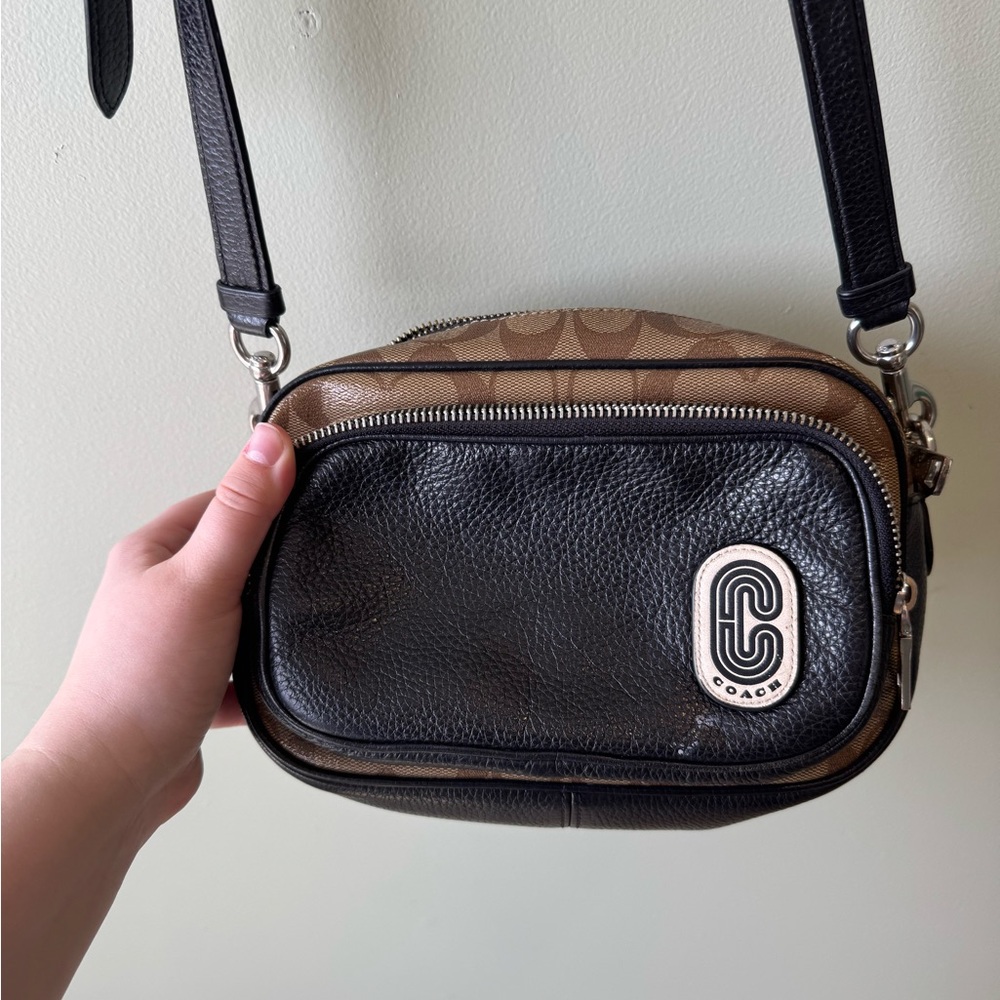 Coach Black and Brown Crossbody Bag